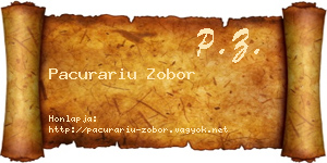 Pacurariu Zobor névjegykártya